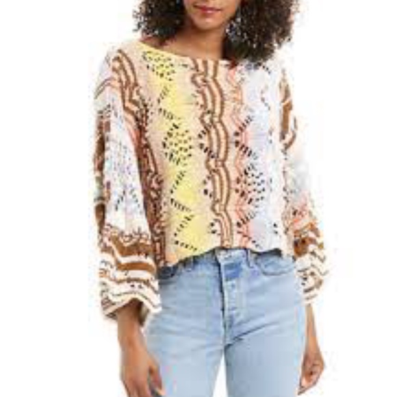 HPπFree People Coral Reef Sweater sz sm. - Picture 2 of 11